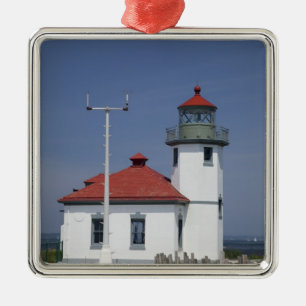 Ornamento De Metal EUA, Washington, Seattle, Farol Alki Point,