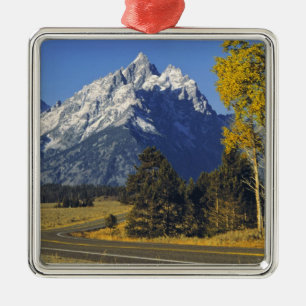 Ornamento De Metal EUA, Wyoming, Grand Teton NP. Teton Parkway