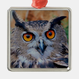 Ornamento De Metal Eurasian Eagle Owl