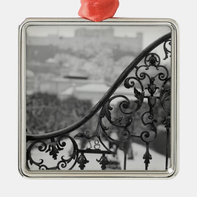 Ornamento De Metal Europa, Áustria, Salzburgo. Vista da Cidade Antiga (Frente)