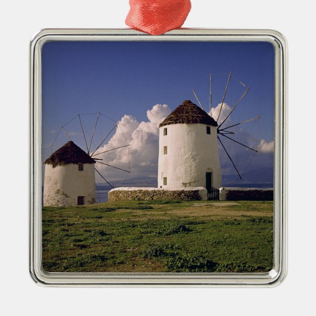 Ornamento De Metal Europa, Grécia, Mykonos. Lavado em branco (Frente)