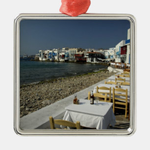 Ornamento De Metal Europa, Grécia, Mykonos. Vistas do litoral