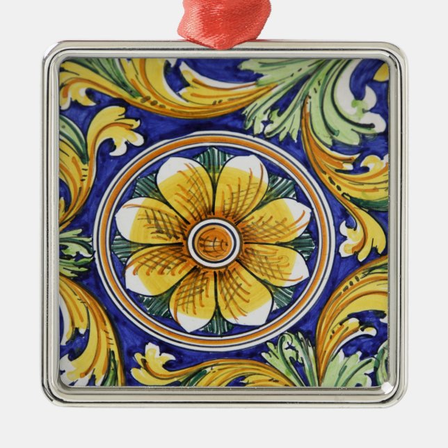 Ornamento De Metal Europa, Itália, Sicília, Taormina. Tradicional 4 (Frente)