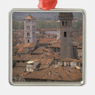 Ornamento De Metal Europa, Itália, Toscana, Lucca, Panorama da cidade