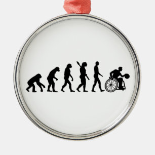 Ornamento De Metal Evolution wheelchair basketball
