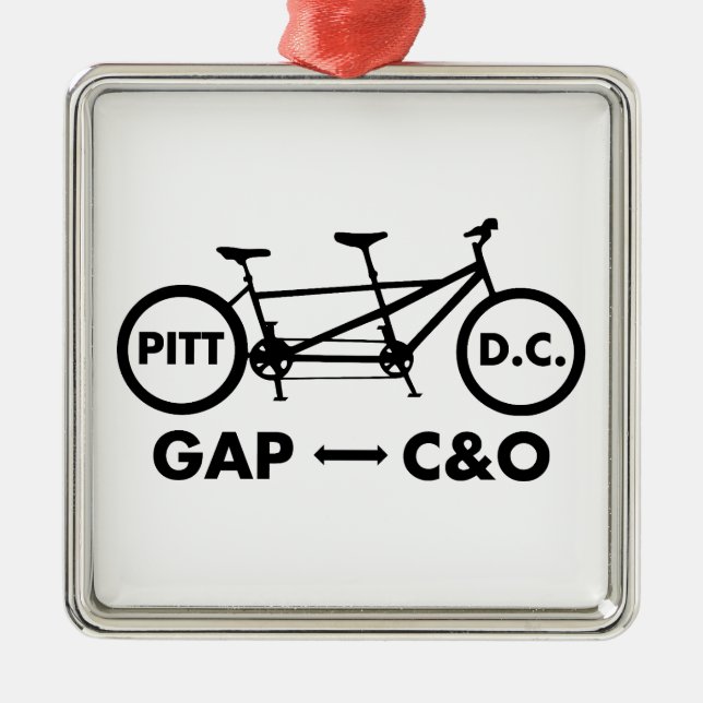 Ornamento De Metal Excelente Alegadamente Passagem C&O Canal Towpath  (Frente)