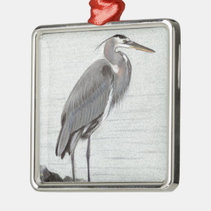 Ornamento De Metal Excelente Blue Heron