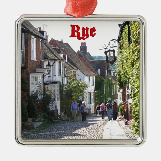 Ornamento De Metal Excelente! Rye England (Frente)