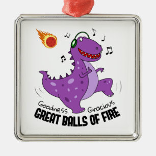 Ornamento De Metal Excelentes De Um Meteoro De Dinossauro De Fogo