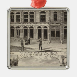 Ornamento De Metal Exchange National Bank of Downs, Kansas