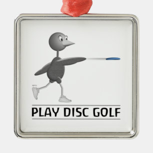 Ornamento De Metal Executar Golf de Disco