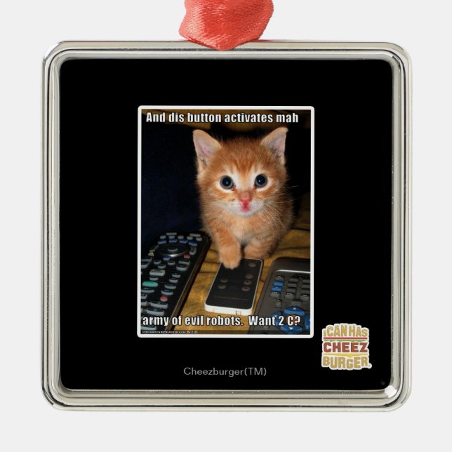 Ornamento De Metal Exército de Robôs Mau (Frente)