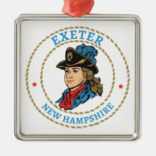 Ornamento De Metal Exeter New Hampshire Colonial