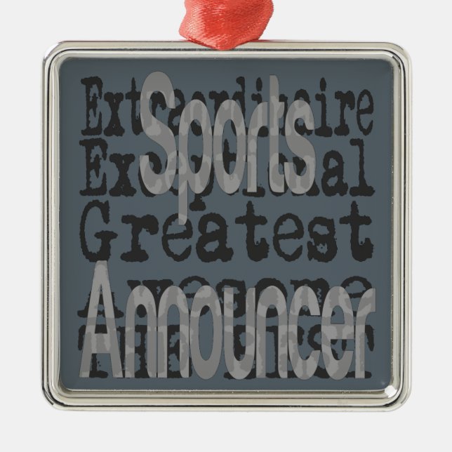 Ornamento De Metal Extraordinário do Anunciante de Esporte (Frente)