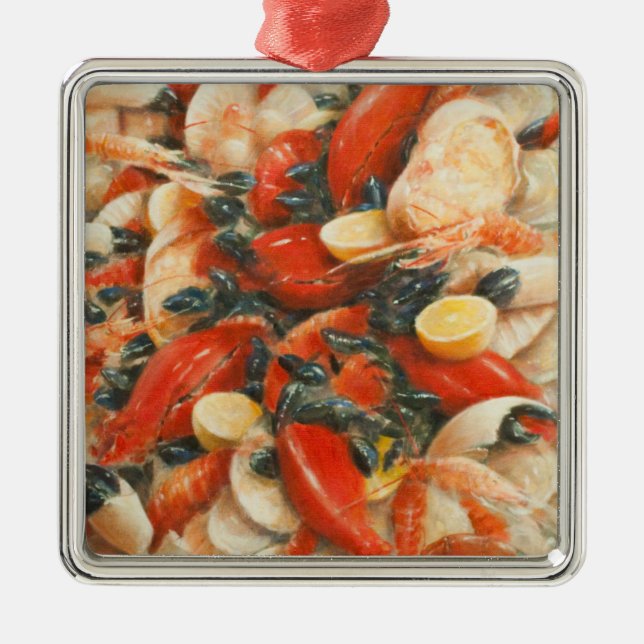 Ornamento De Metal Extravagância 2010 do marisco (Frente)