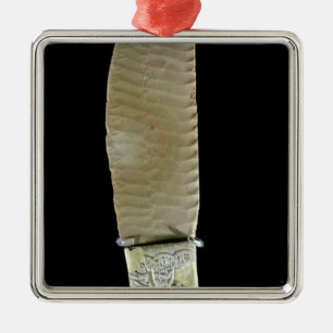 Ornamento De Metal Faca cinzelada com cenas de batalha