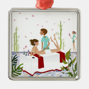 Ornamento De Metal Faça massagens o terapeuta que faz massagens uma