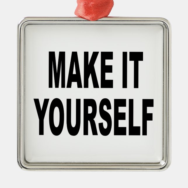 Ornamento De Metal Faça-o você mesmo (Frente)