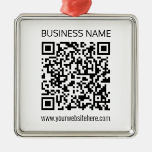 Ornamento De Metal Faça um Código QR Empresarial Instantaneamente & T