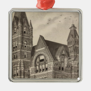 Ornamento De Metal Faculdade ocidental sul de Kansas, Winfield,