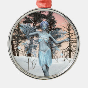 Ornamento De Metal Fada do Gelo