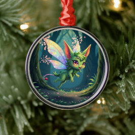 Ornamento De Metal Fada Encantada – Sprite da Floresta Mágica 