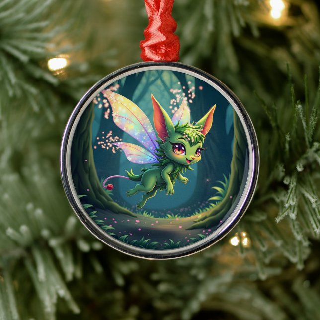Ornamento De Metal Fada Encantada – Sprite da Floresta Mágica  (Árvore)