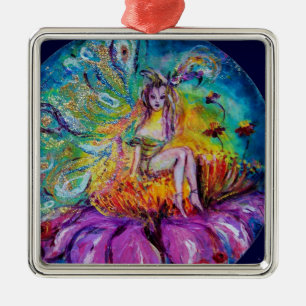 Ornamento De Metal FADA NA NOITE SAPPHIRE AZUL VIBRANTE Gema