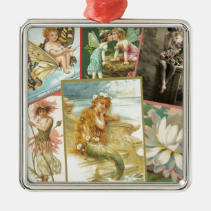 Ornamento De Metal Fadas e sereias do vintage
