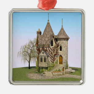 Ornamento De Metal Fairytale Castle Perfect Birthday e Fantasy Gift