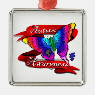 Ornamento De Metal Faixa de Sensibilização do Autismo