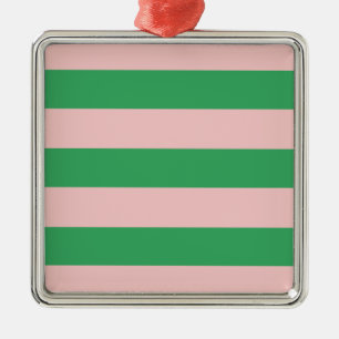 Ornamento De Metal Faixa Horizontal Rosa e Verde Quaisquer dimensõe