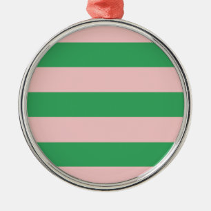 Ornamento De Metal Faixa Horizontal Rosa e Verde Quaisquer dimensõe