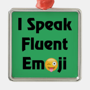 Ornamento De Metal Fale Emoji fluente