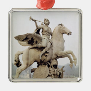 Ornamento De Metal Fama que monta Pegasus 1699-1702