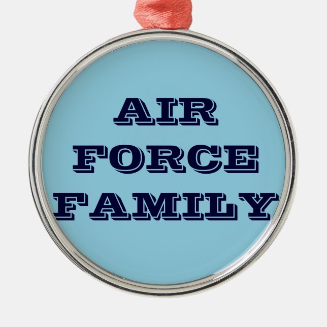 Ornamento De Metal Família Ornament Air Force (Frente)