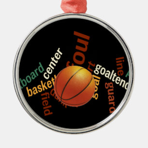 Ornamento De Metal Fanáticos pelo esporte no basquetebol Hoops (basqu