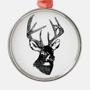 Ornamento De Metal Fanfarrão do troféu dos cervos da cauda branca