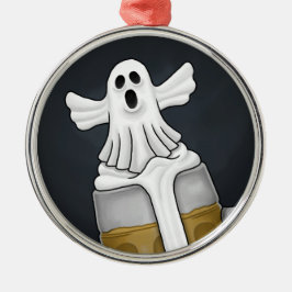 Ornamento De Metal Fantasma Assustador de Halloween