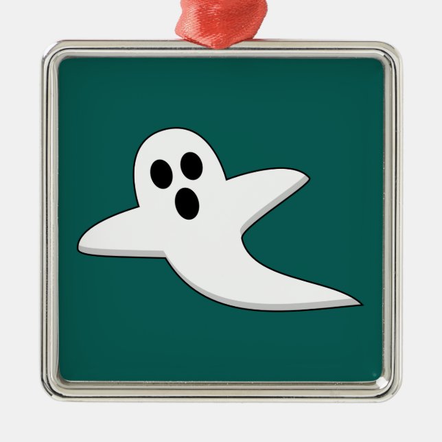 Ornamento De Metal Fantasma Fofo (Frente)
