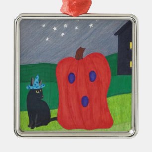 Ornamento De Metal Fantasmas da Abóbora e Ornações do Feitiço do 