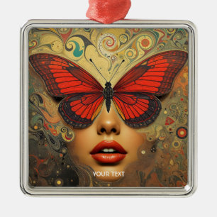 Ornamento De Metal Fantasy Abstrato Bonito Borboletas Olhos