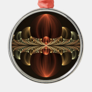 Ornamento De Metal Fantasy Construction Shiny Abstrato Fractal Art