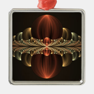 Ornamento De Metal Fantasy Construction Shiny Abstrato Fractal Art