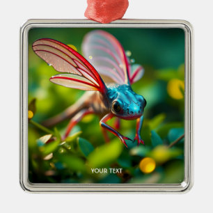 Ornamento De Metal Fantasy Cute Axolotl Com Asas