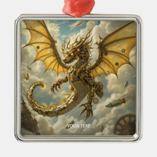 Ornamento De Metal Fantasy Cute Clocage Dragon Skies