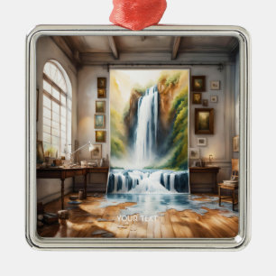Ornamento De Metal Fantasy Picture River Water