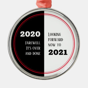 Ornamento De Metal FAREWELL 2020 Perspectivas para 2021 Ano Novo