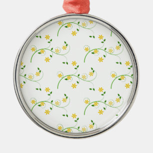 Ornamento De Metal Farinhas e flores