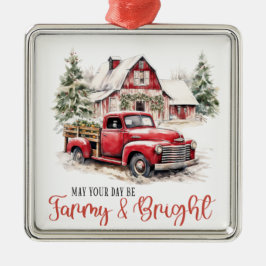 Ornamento De Metal Farmhouse Christmas